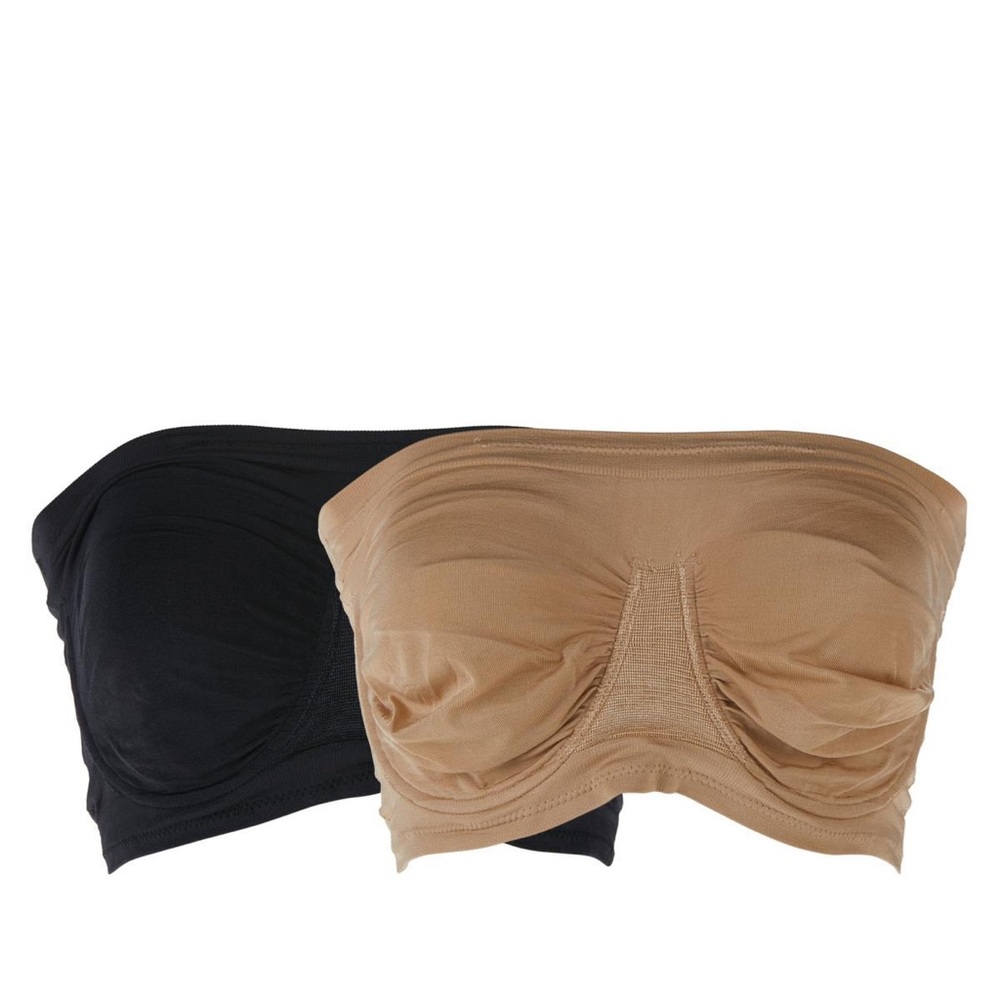 Rhonda Shear 2-pack seamless underwire bandeau bra